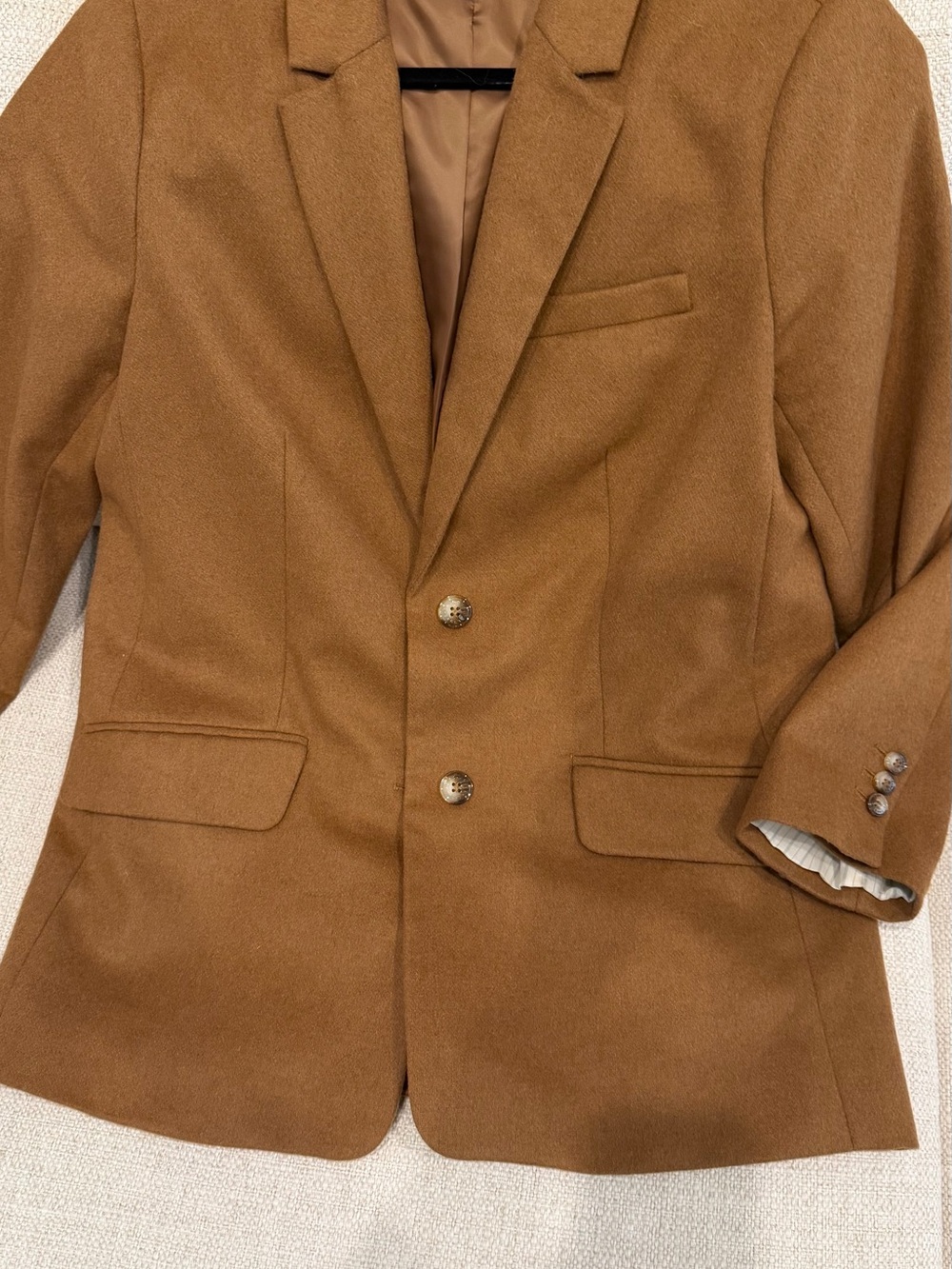 Talbots Camel Brown Two-Button Blazer